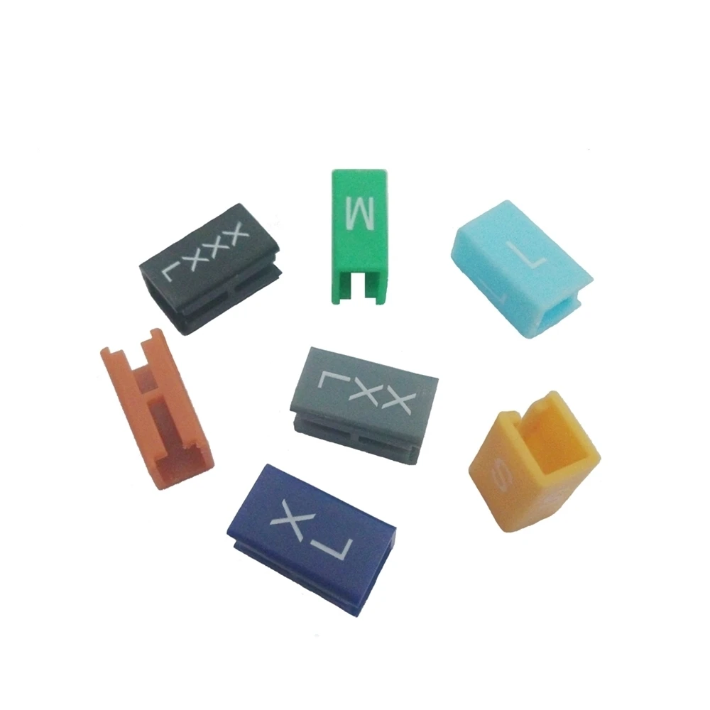 

Clothing Hanger Rectangle Size Markers Xs/s/m/l/xl/xxl Printed Sizes Label Tube Snap on Clip Garment Sizers White Clear Colored