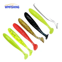 100pcslot soft lures 50mm t tail jigging fishing lures wobblers tackle luminous bass pike aritificial silicone swimbait peche
