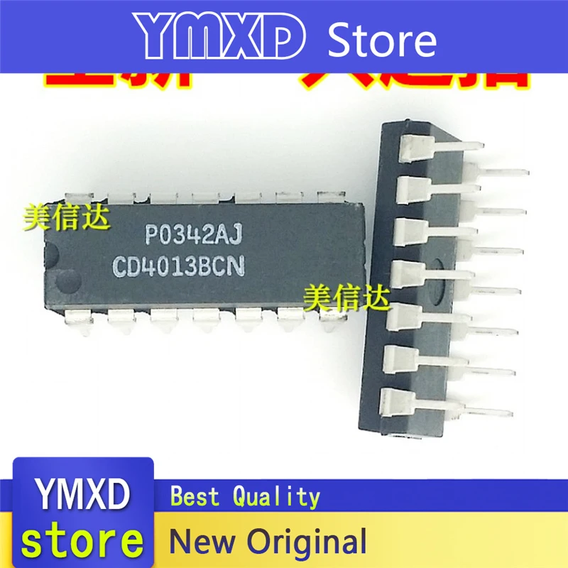 10pcs/lot New Original CD4013BCN logic chip flip-flop DIP-14 In Stock