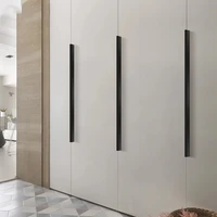 home decor black long aluminium profile wardrobe cabinet drawer pulls handle long gold kitchen cupboard closet pull door handle
