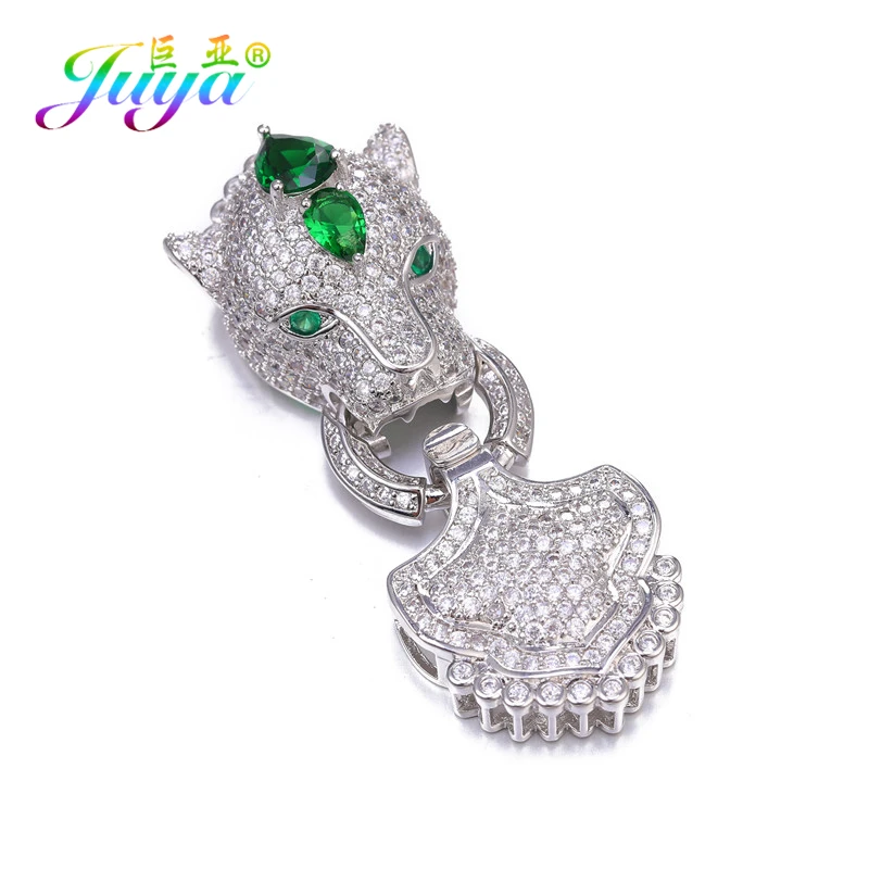 White Gold Juya Ali Moda кубический цирконий декоративный Дракон крепеж разъемы для DIY натуральный камень барокко Жемчуг Ювелирные изделия с кистями изготовления - Цвет: White Gold