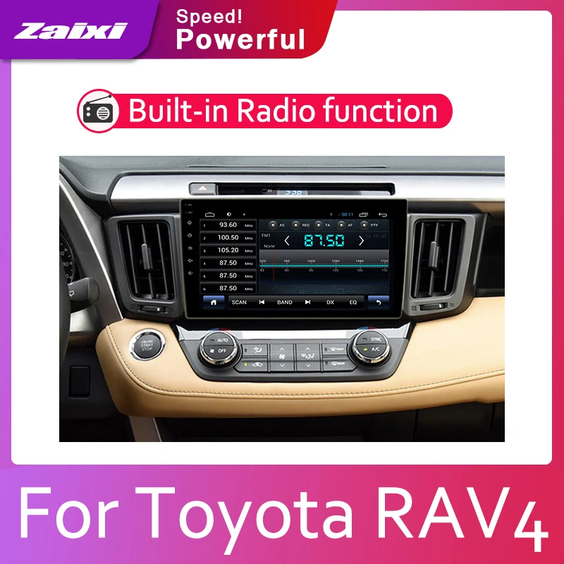 ZaiXi 2din автомобильный мультимедийный Android Автомагнитола для Toyota RAV4 XA40 2012 ~ 2018 Bluetooth