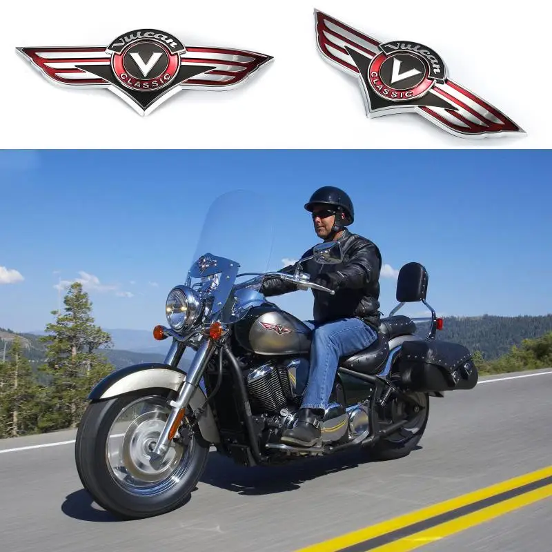 Хромированная эмблема на Бензобак Мотоцикла значок наклейки для Kawasaki Vulcan VN Classic