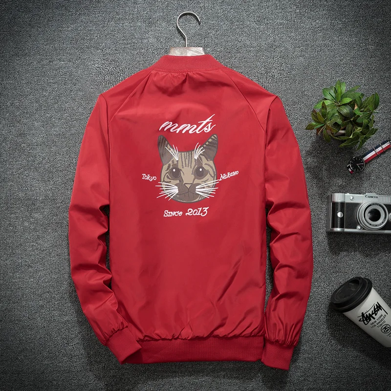 Осень Новый MA-1 военный бомбардировщик Мужская мотоциклетная куртка армейский