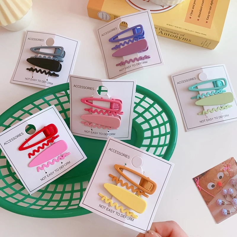 

4Pcs/set Candy Color Baby BB Clips Simple All-Match Girls Hairpins Hair Clip Kids Headwear Children Fashion Hair Accessories