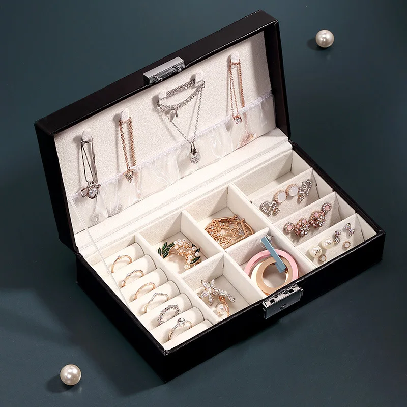 

Portable ring box jewelry organizer jewelry storage box small large capacity chain box ring box for jewelry storage and storage