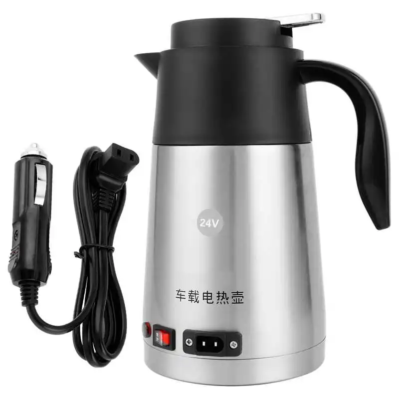 

Electric Kettle 1200ml 200W Car Electric Water Kettle Insulation Pot Heating Cup Truck Car Cigarette Lighter 24V