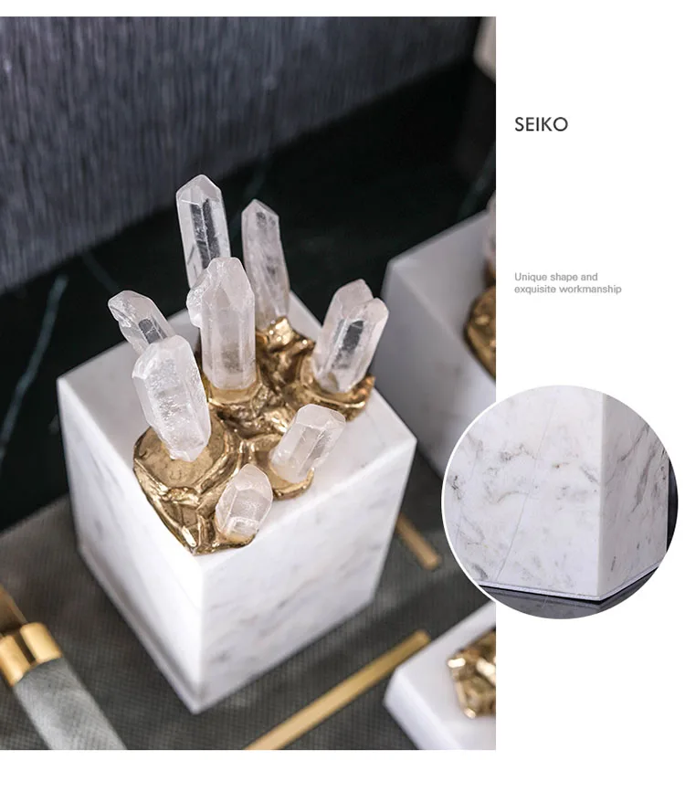 

Modern Natural Crystal Stone With Marble Base Decoration Home Porch Living Room Office Hotel Club Soft Decoration Ornament