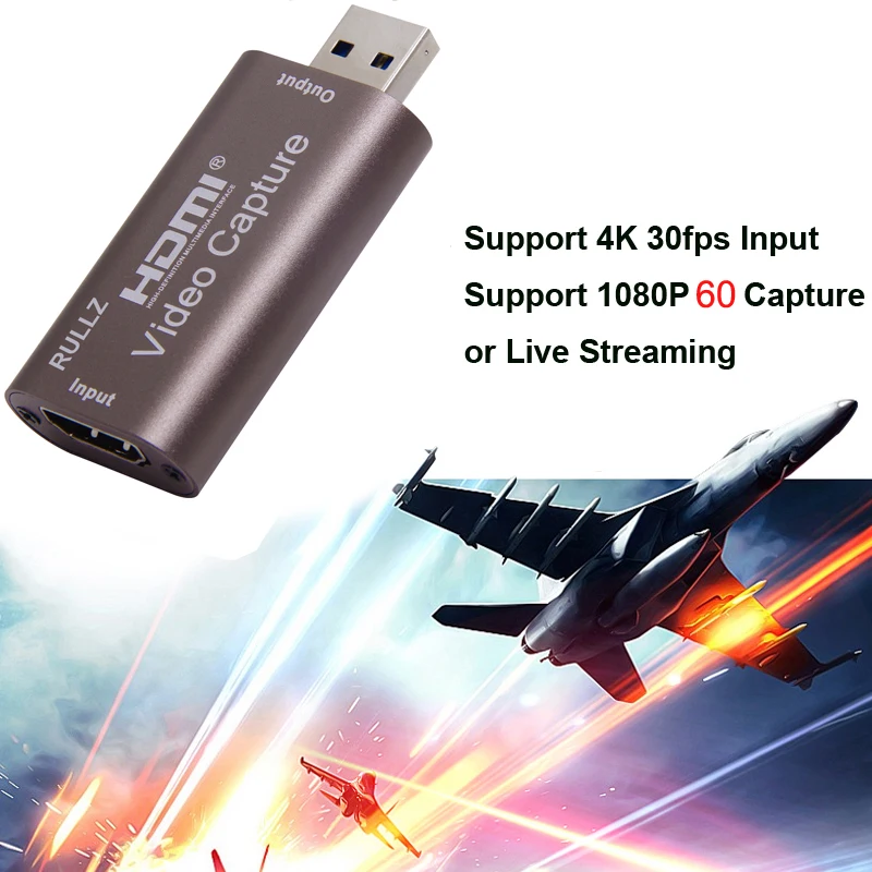 Rullz 4K Аудио Видео записывающая карта HDMI к USB 2 0 Мини приобретающая прямая