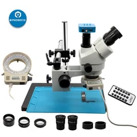 3 5 90x simul focal zoom trinocular stereo microscope vga14mp16mp21mp hdmi camera for phone soldering microscope