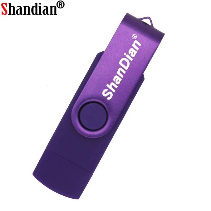 SHANDIAN Customer LOGO OTG USB флешка 4 ГБ 16 32 64 Флешка для Android смартфона металлический 2 0 карта
