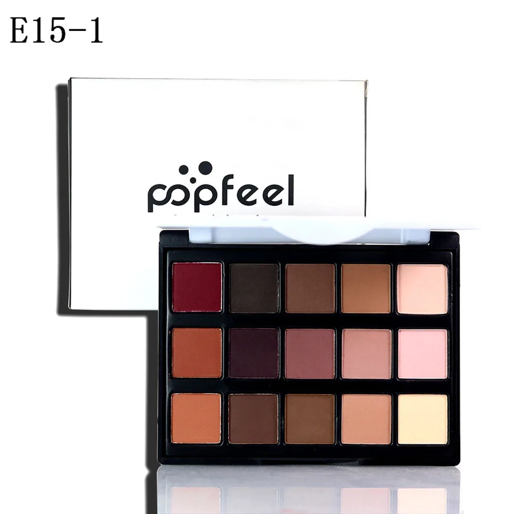 Модные тени для век 15 цветов блестящие натуральные легкие в нанесении мерцающие