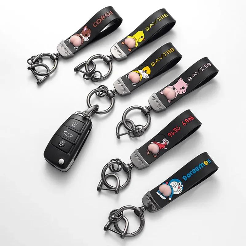 

Cute Dog Keychain Bag Pendant Resin Fighting French Bulldog Keyring Colorful Car Anime Key Chains For Women Trinket Jewelry Gift