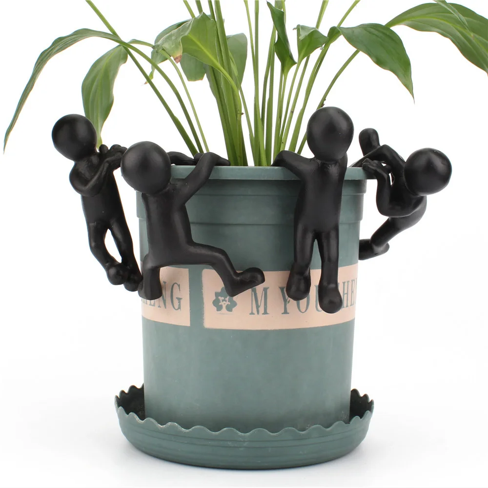 

4PCS/Set Garden Decoration Resin Crafts Flower Pot Decoration Small Ornaments Home Gardening Micro Landscape