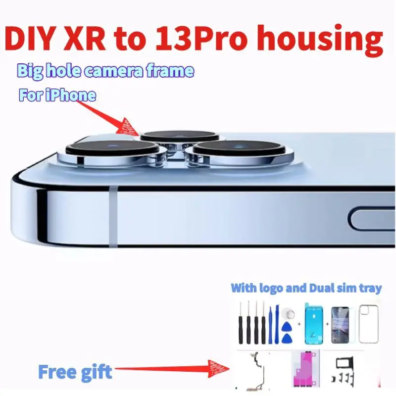

DIY XR как корпус 13 pro, iphone XR как iphone 13 pro Чехол Xr как 12 pro, превратите xr в 13 pro Корпус с логотипом и подарком
