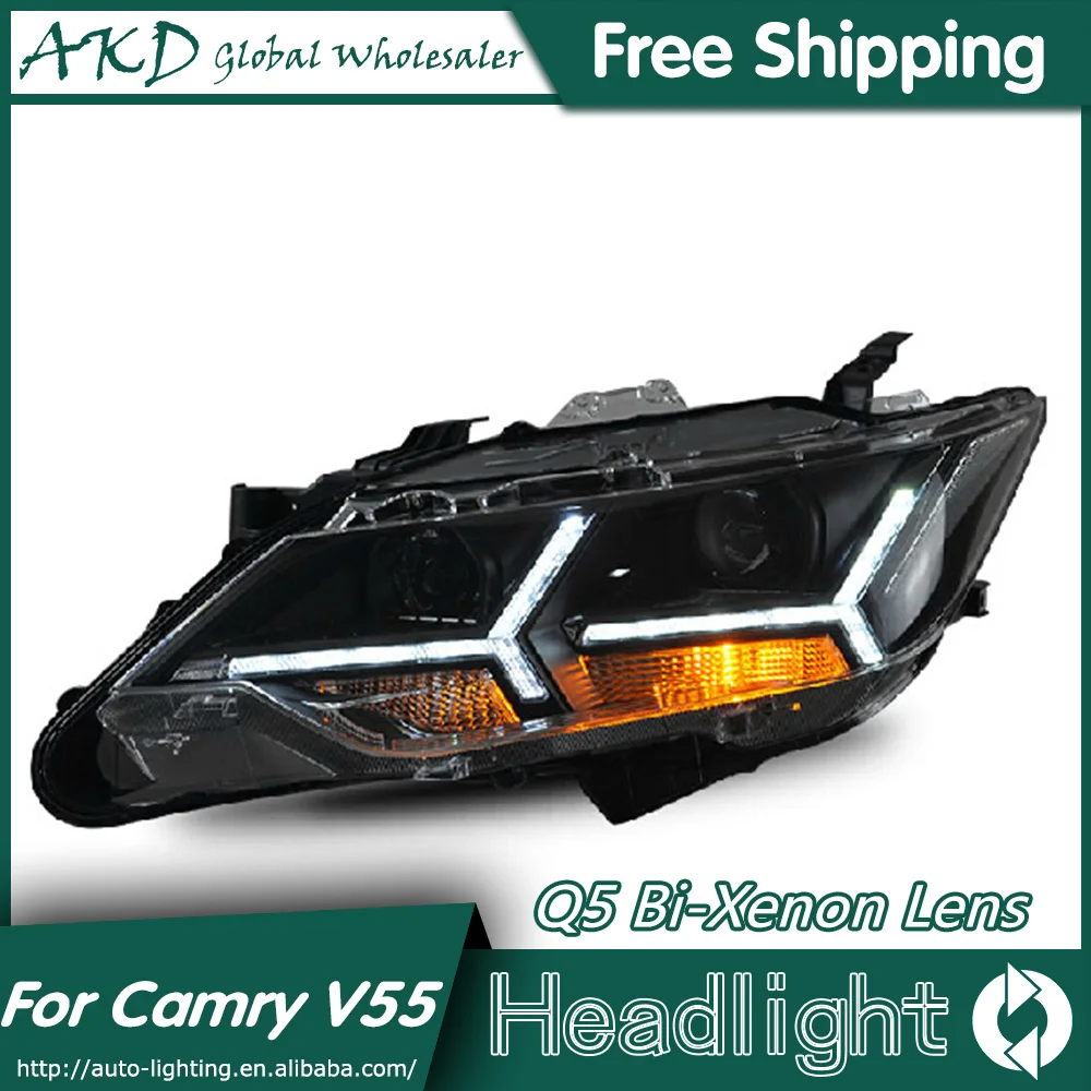 AKD автомобильный Стайлинг для Toyota Camry V55 фары 2015 новые светодиодная фара дальнего