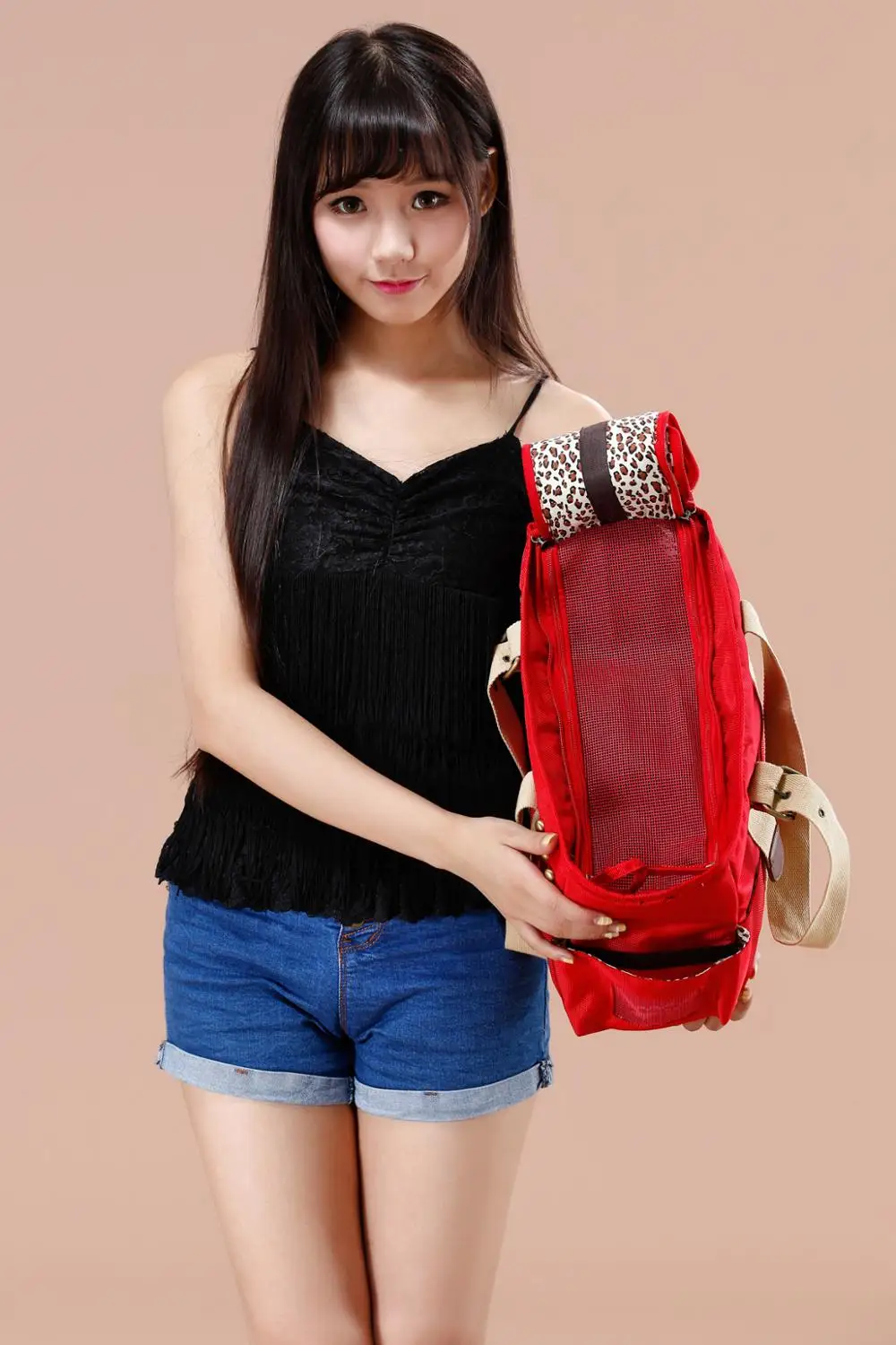 Сумка-переноска для собак и кошек мягкая переноска красного цвета путешествий