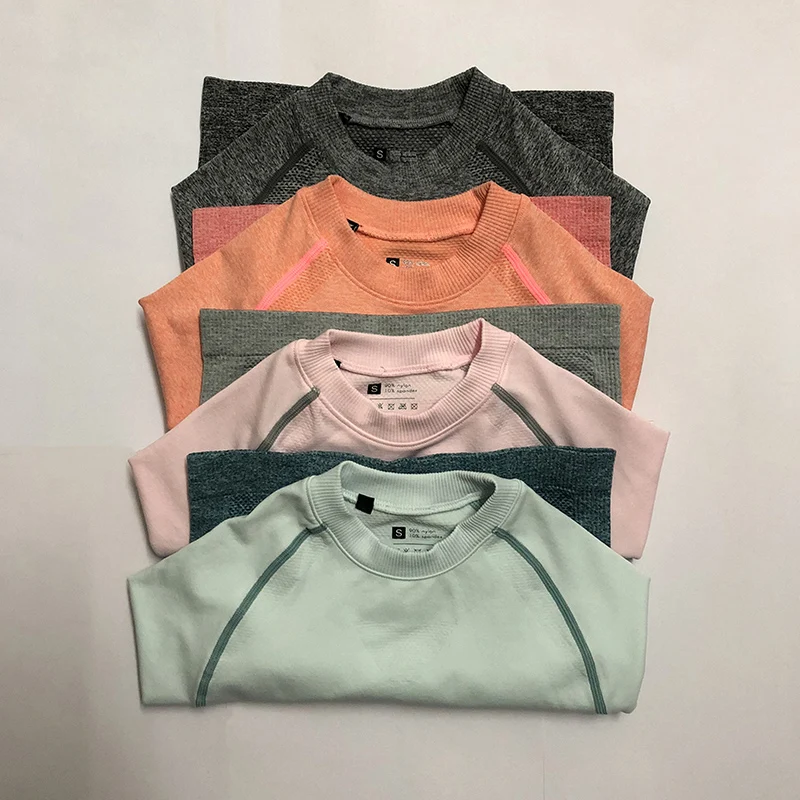 Женский комплект для йоги одежда тренажерного зала бесшовный из 2 предметов с