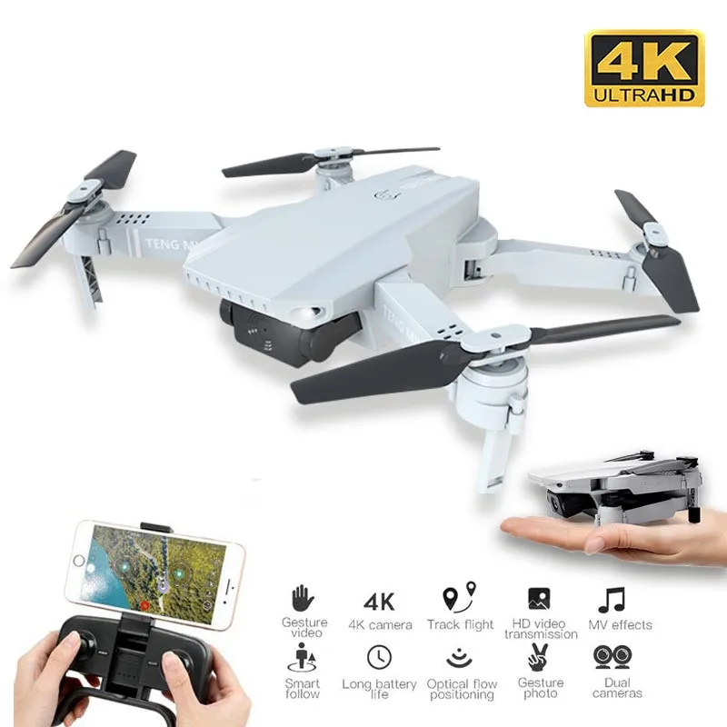 Новейший Дрон 4K 720P HD камера Радиоуправляемый мини складной Квадрокоптер Wi Fi FPV
