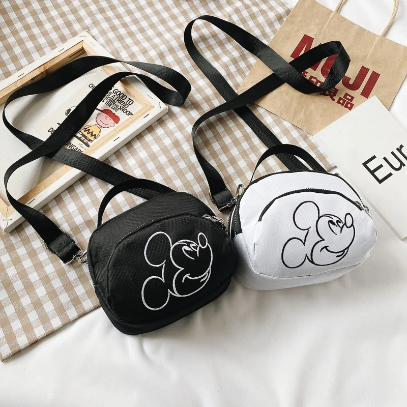 

Disney children's cute Mickey Mouse handbag cartoon hit color canvas women bag lady shoulder bags