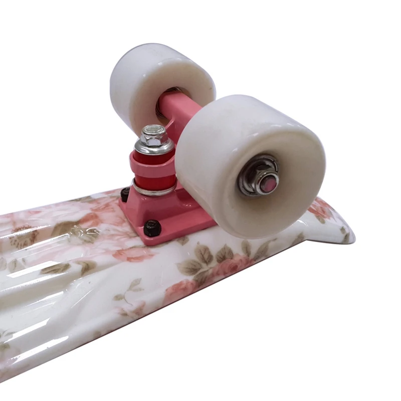 

Retro Skateboard Cruiser Kids Beginner Skateboards Plastic Board 22 Inch Mini Skate Board