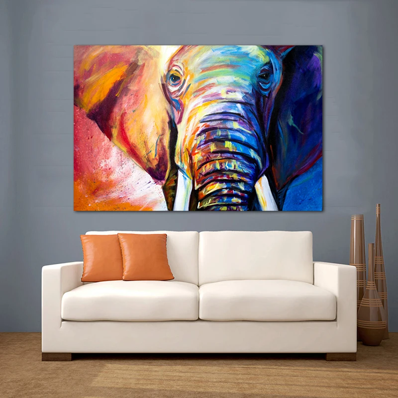 RELIABLI Арт холст Плакаты и печать на холсте слон животное фотографии Wall ART Для