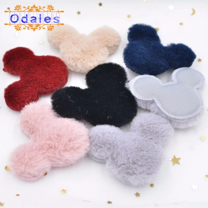 36 шт/партия милые Мышь головы мягкой аппликацией и нашивки в виде животных с