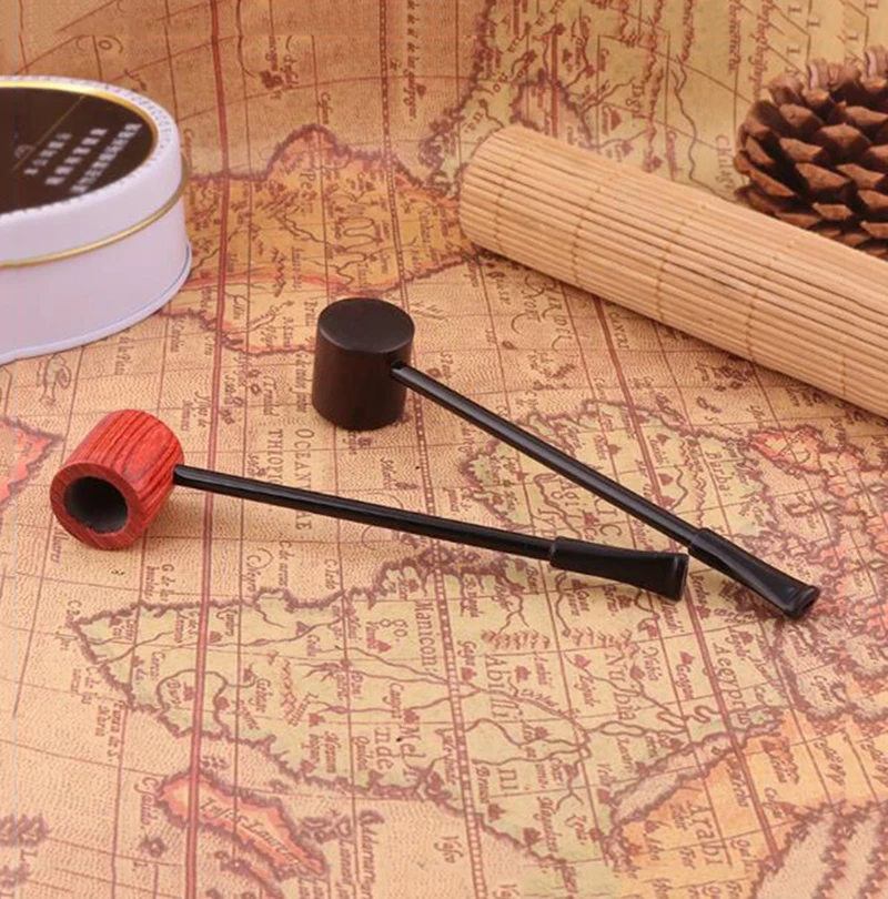 Высококачественная импортная эбеновая сандаловая трубка. Твердая древесина