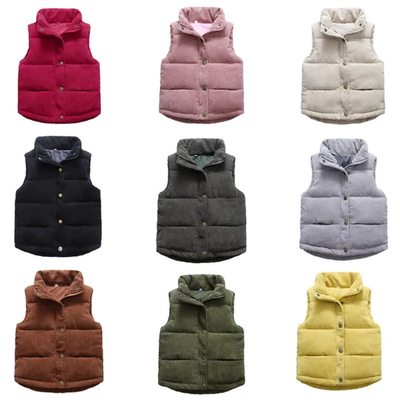 Зимний Повседневный жилет для девочек куртка детская верхняя одежда пальто