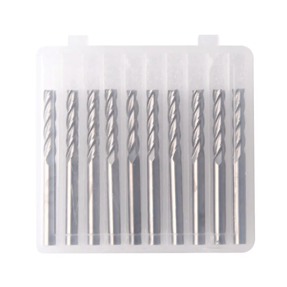 

10pcs End Mill Cutter 39mm 4 Flute CNC Carbide For Acrylic/PVC/hard Wood