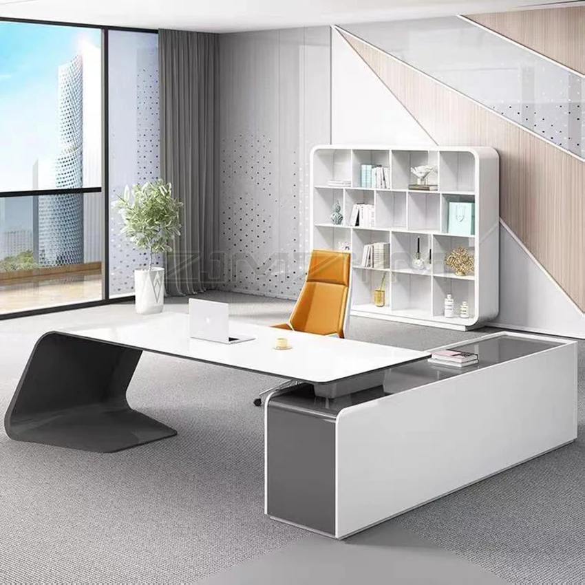Kaufen Moderne Einfache L-Förmigen Ecke Desktop Computer Schreibtisch Tisch Home Büro Tisch Möbel Schreibtisch Workstation Mit Seite Schrank