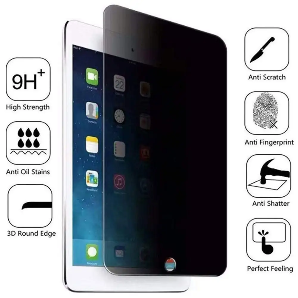 

Privacy Tempered Glass For Apple IPad Air 3 2 Mini 5 4 2019 Anti Spy Screen Protector for IPad Pro 9.7 10.5 11 Tablet