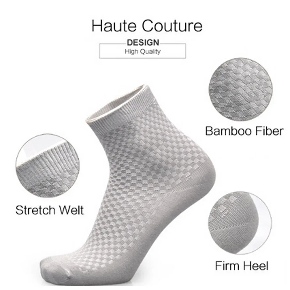 1 шт. мужские носки повседневные бамбуковые хлопковые деловые однотонные удобные