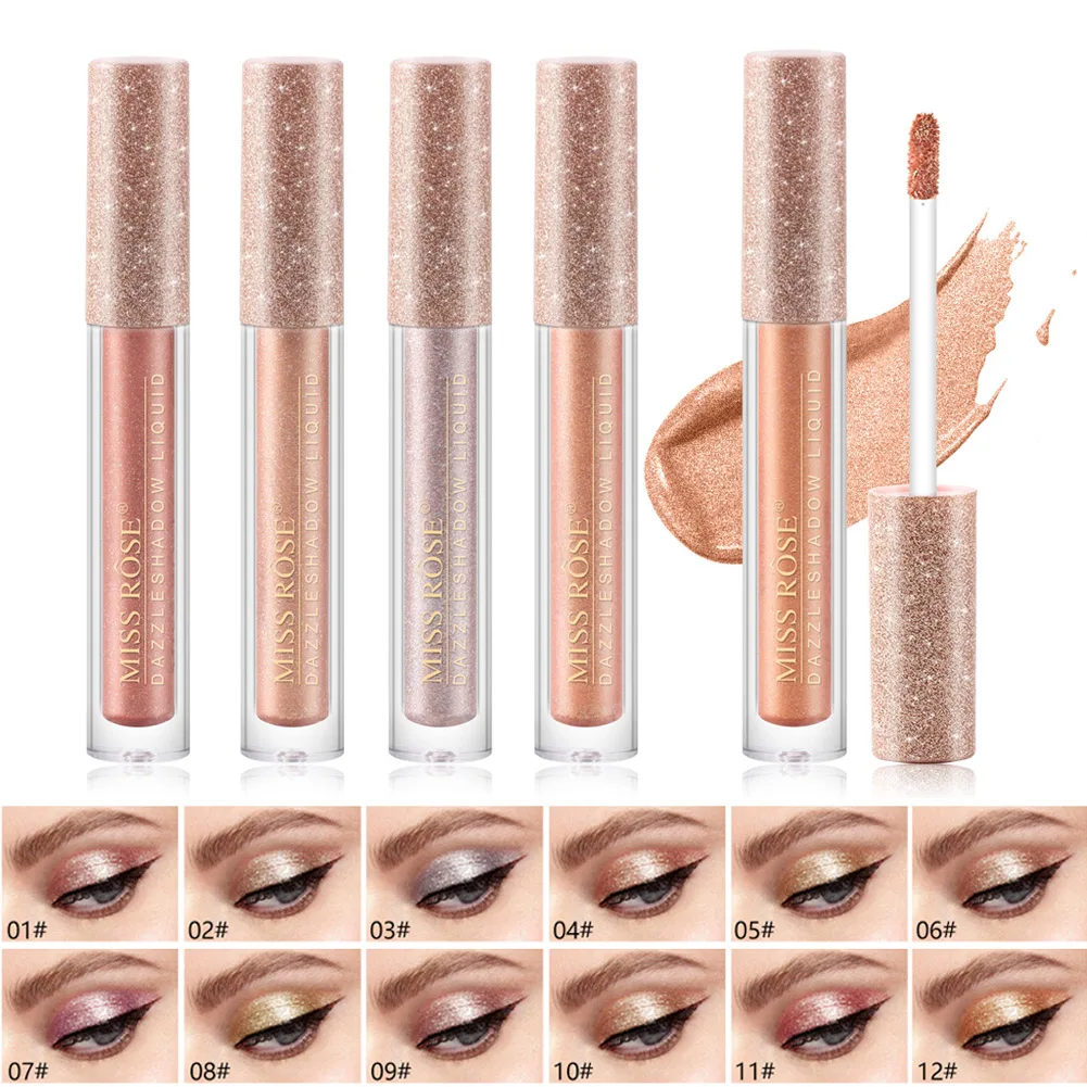 Liquid Eye Shadow Glitter Glow Shiny Eyeshadow Cosmetic Makeup Tool Shimmer Maquiagem Profissional Completa |