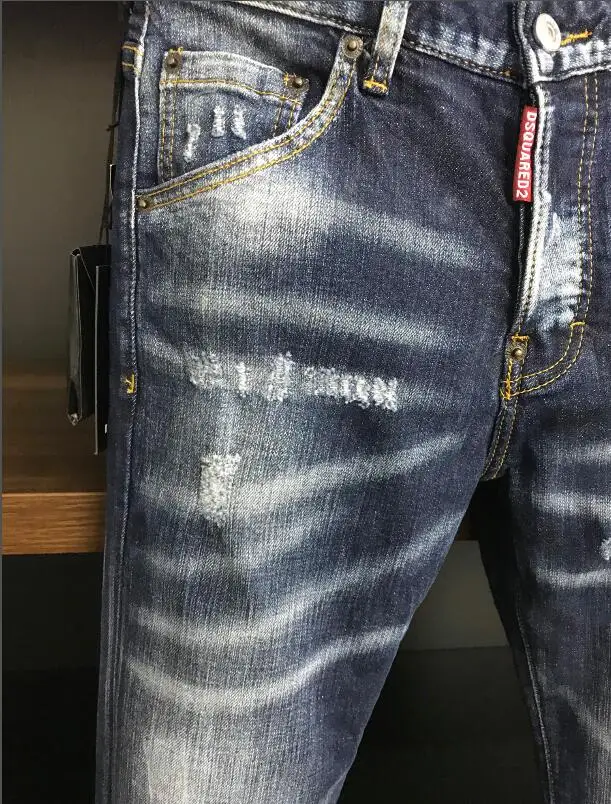 Authentic Classic Dsquared2 Men  Jeans Pencil Pants Party Casual Pants Streetwear 2021 Denim Male Clothing 9818