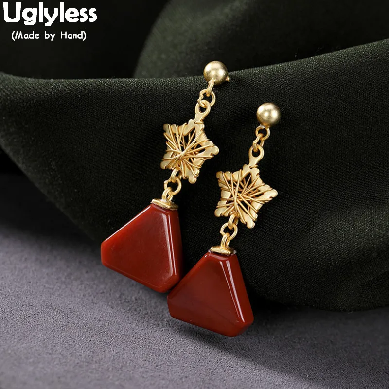 Женские золотые серьги ручной работы из нефрита и агата ювелирные изделия |