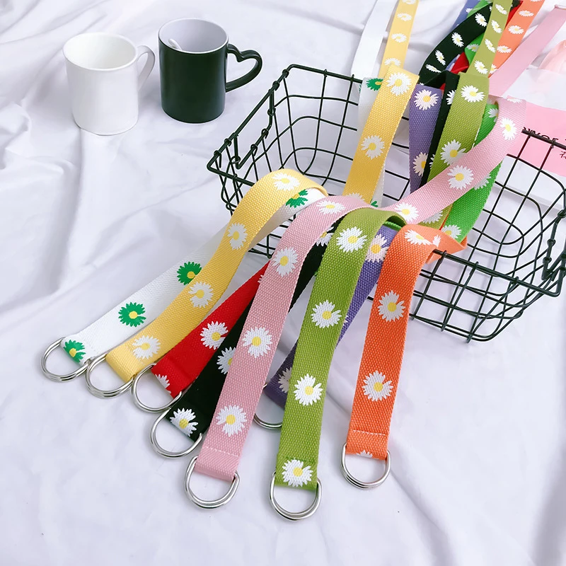 Пояс с принтом маргаритки штаны декоративные аксессуары для женщин и девочек