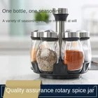 Вращающаяся основа для бутылки для приправ, 7 предметов, Набор для кухни, стеллаж для специй