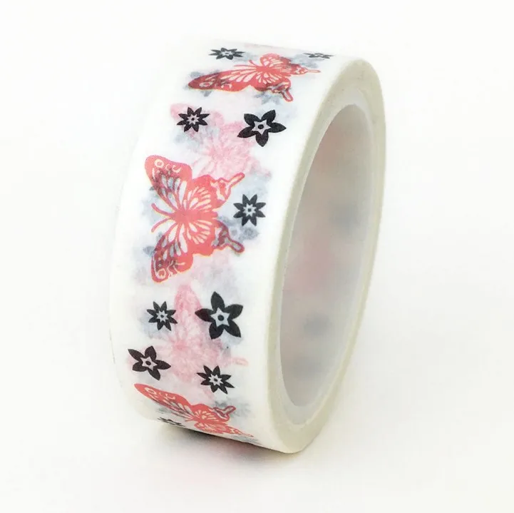 1 шт. Kawaii бабочка васи лента бабочка 1,5 см* 5 м наклейки Скрапбукинг инструменты Diy Фотоальбом маскирующая лента канцелярские товары