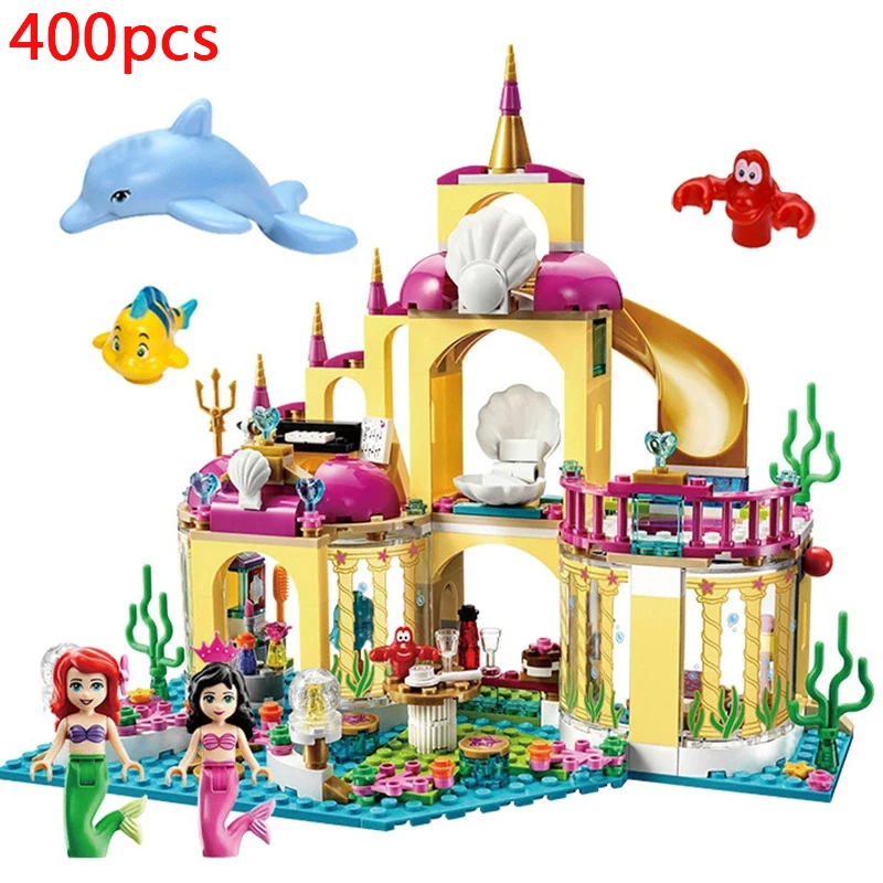 400 шт. Ариэль Undersee дворец конструкторных блоков Детские кубики наряды маленькой