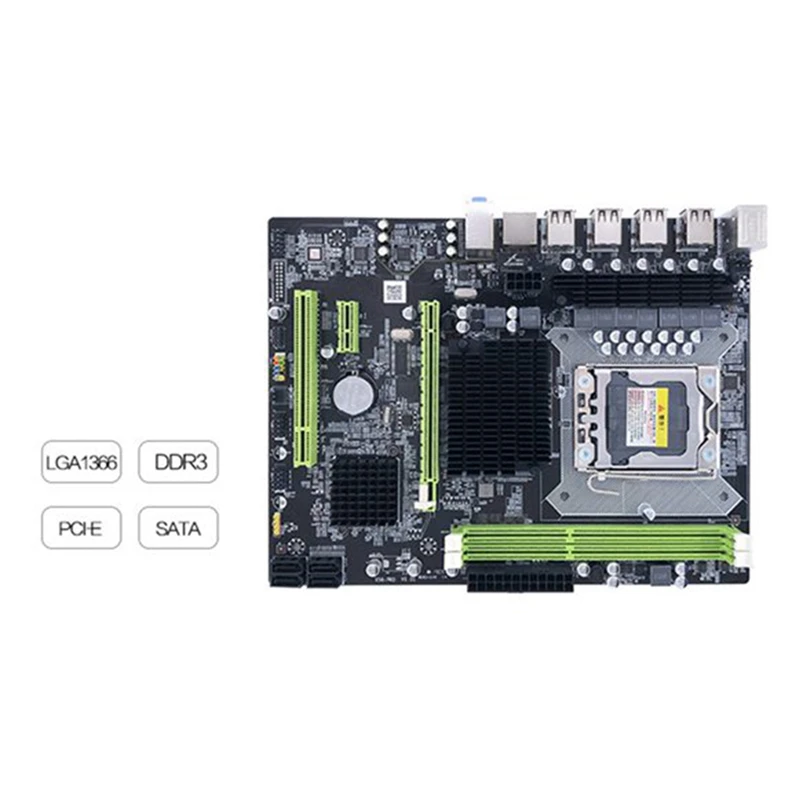 Материнская плата X58 LGA 1366 Поддержка DDR3 ECC Память RAM и Xeon настольная Серверная