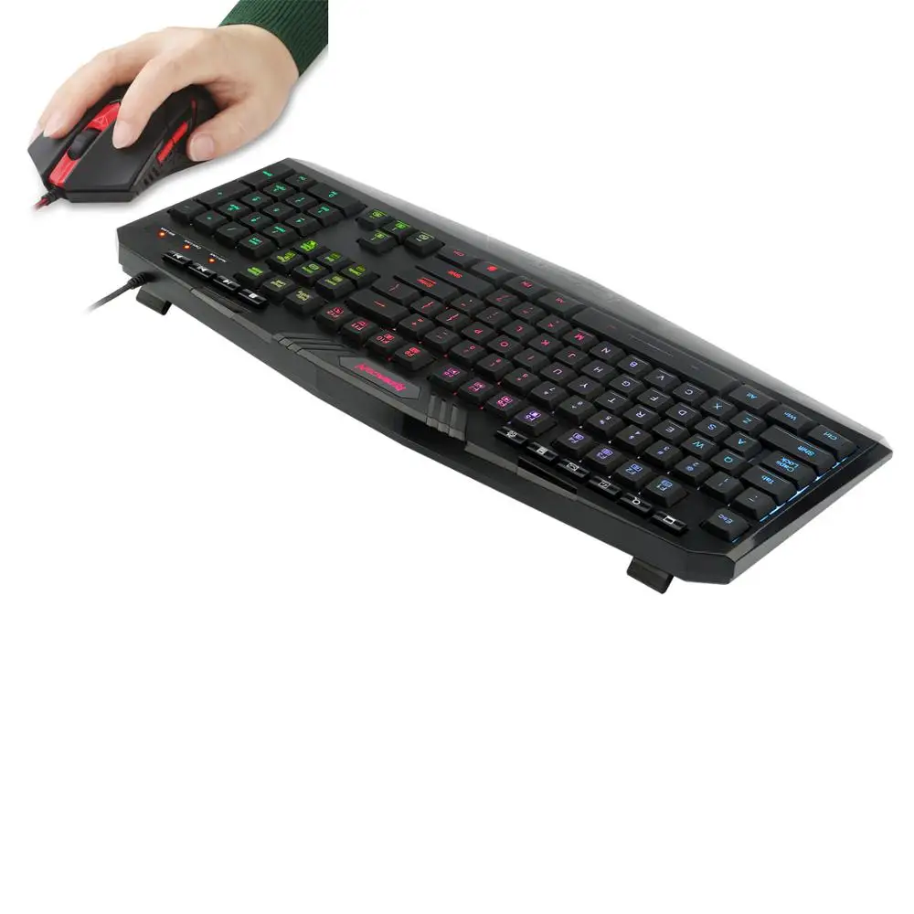 Игровая клавиатура и мышь Redragon Combo эргономичный дизайн RGB светодиодный с