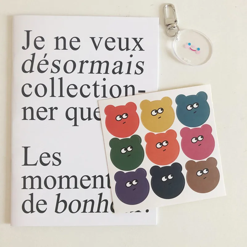 Sandro симпатичная Радужная наклейка с медведем Morandi цветная Геометрическая ручная