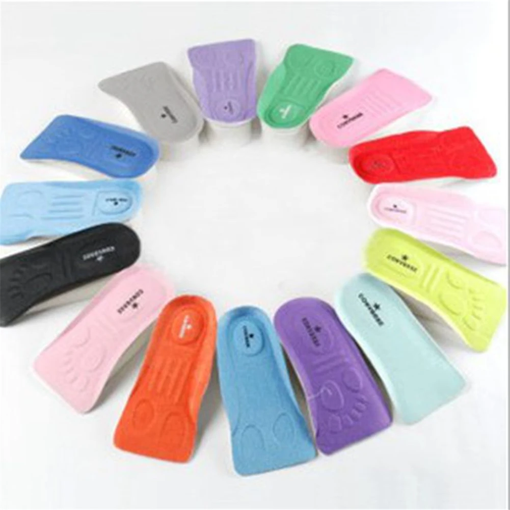 1 pair Random Color Height Increase Shoes Insole Foam Rubber Taller Shoe Insert Shoe pad Support Pad