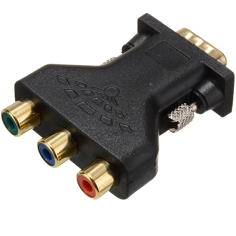 MAYITR 3 RCA VGA разъем черный RGB видео Гнездо к HD 15-контактный стиль Компонентный