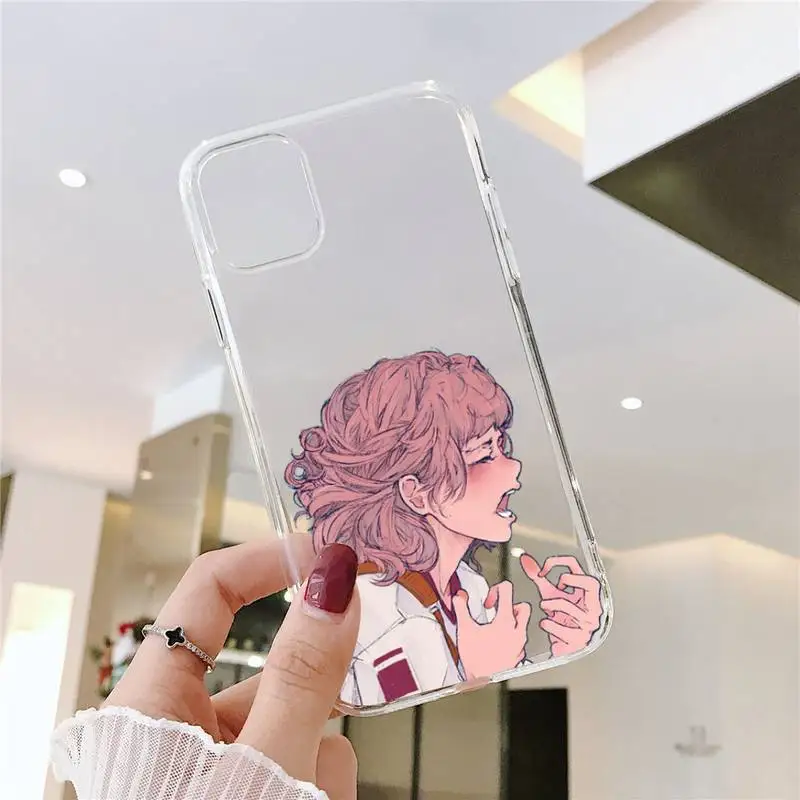 

Sad girl Phone Cases Transparent Clear for iPhone 11 12 mini pro XS MAX 8 7 6 6S Plus X 5S SE XR 2020