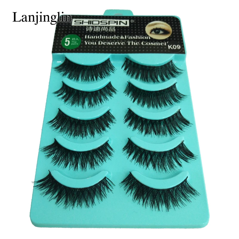 5 пар ресниц натуральные накладные ресницы для наращивания глаз # K09 | Красота и