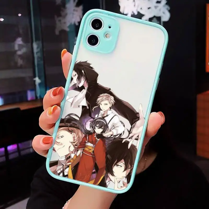

bungou stray dogs Japan anime Phone Cases matte transparent For iphone 7 8 11 12 plus mini x xs xr pro max cover