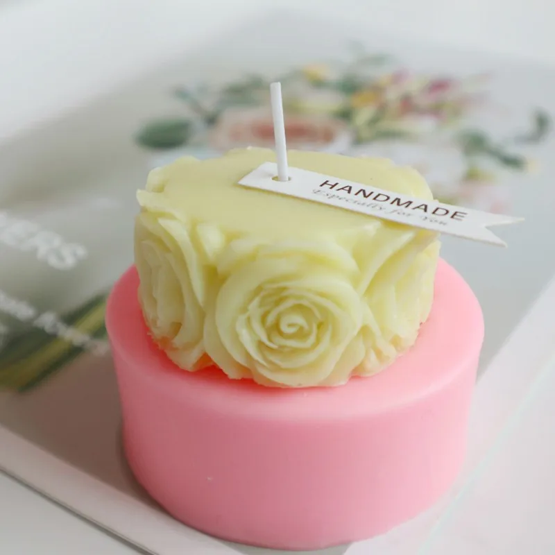 Силиконовая форма в виде розы 3D сделай сам для свечей ручной работы мыла