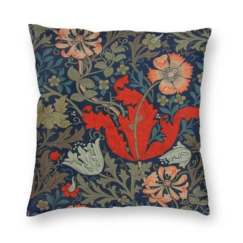 

William Morris Compton Floral Art Nouveau Pattern Cushion Cover 45x45 Home Decorative Printing Throw Pillow for Sofa Two Side